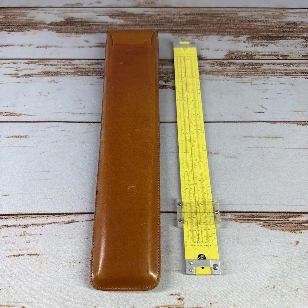 Vintage Pickett N1010-ES Trig Slide Rule With Storage Case Used
